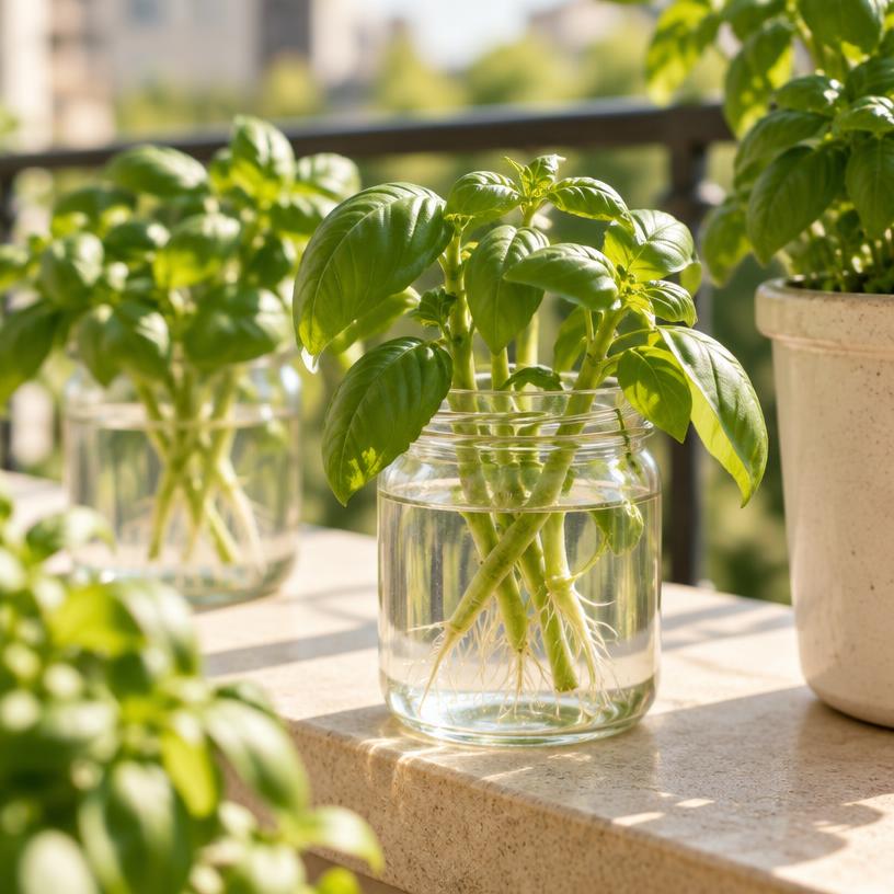 Free basil cuttings from my balcony